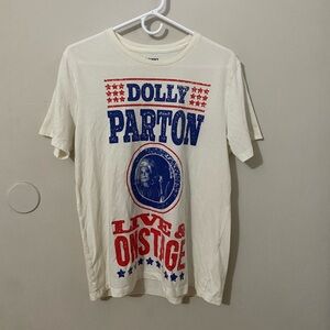 Old Navy White Graphic Tee with Red and Blue Design